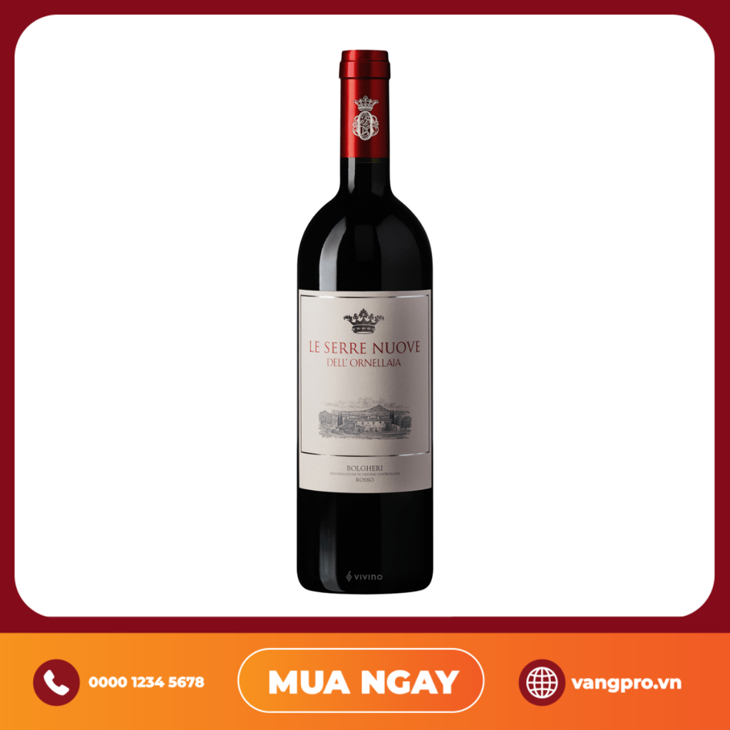 VANG ĐỎ Ý TENUTA ORNELLAIA SERRE NOUVE IGT TOSCANA 2012