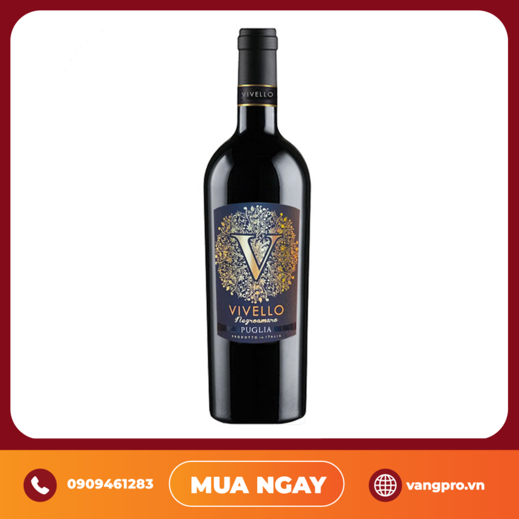 VANG ĐỎ Ý VIVELLO NEGROAMARO PUGLIA