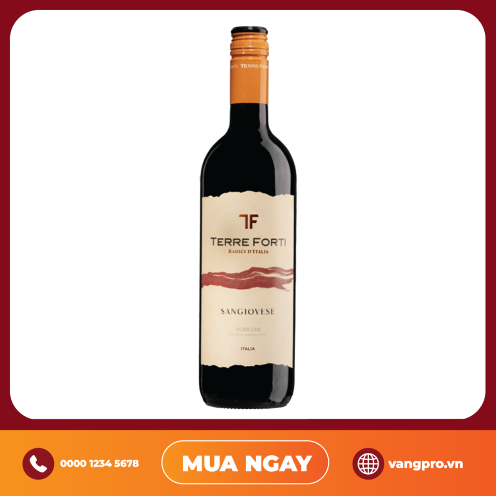 VANG ĐỎ Ý TERRE FORTI SANGIOVESE RUBICONE IGT