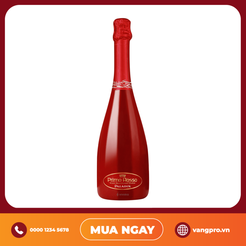VANG NỔ Ý PRIMO ROSSO SPUMANTE DOLCE PALADIN