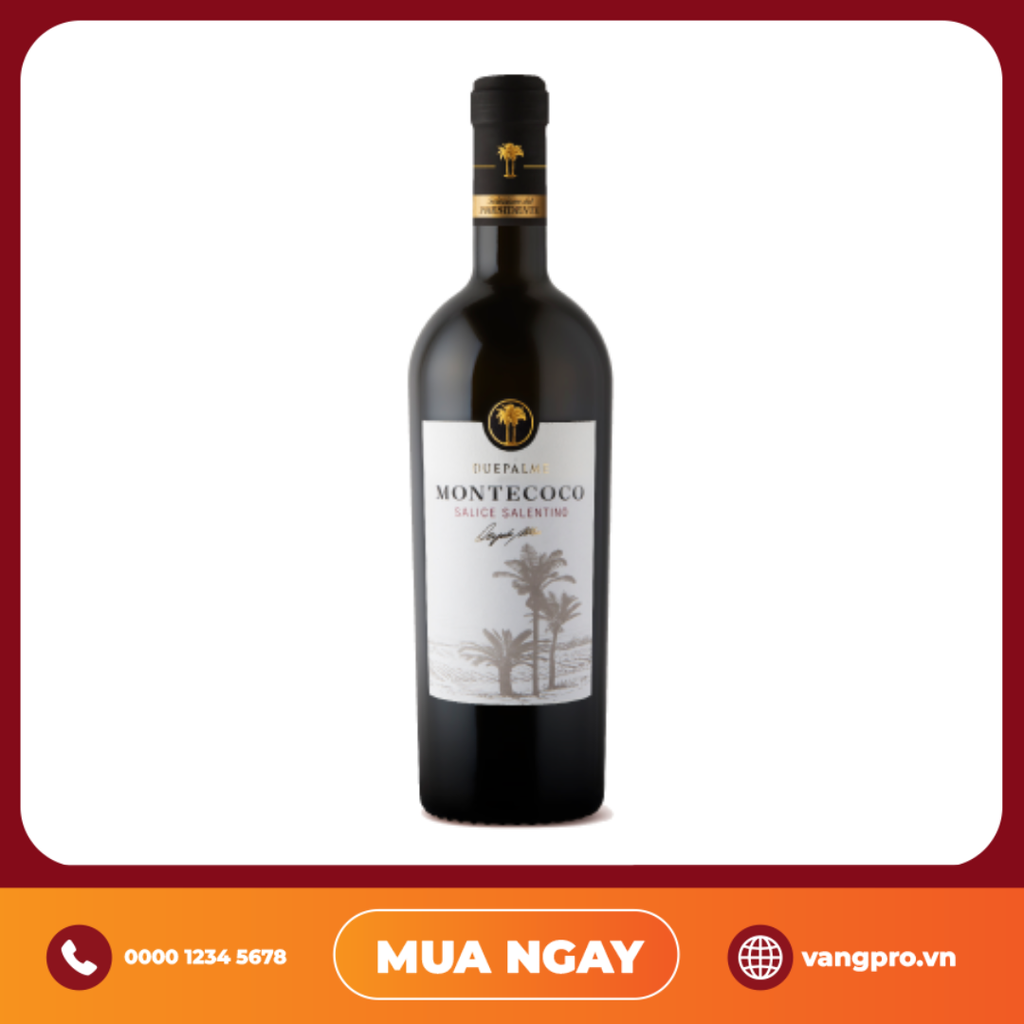 VANG ĐỎ Ý  M MONTECOCO SALICE SALENTINO DUE PALME