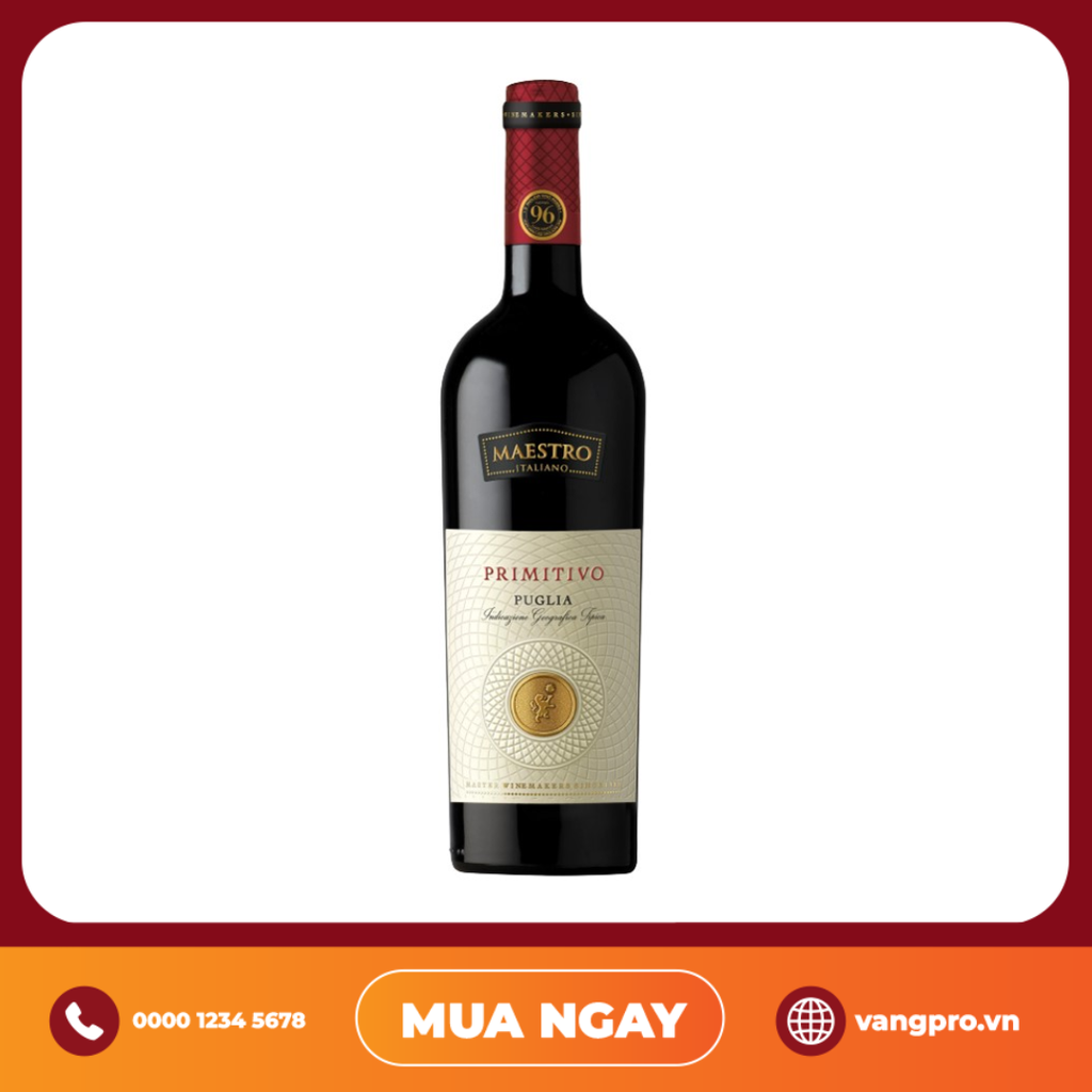 VANG ĐỎ Ý MAESTRO ROSSO PUGLIA