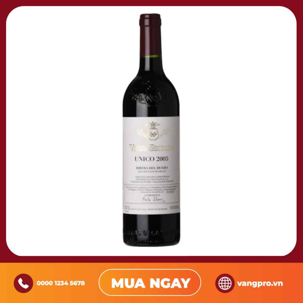 VANG ĐỎ TÂY BAN NHA VEGA SICILIA UNICO 2005