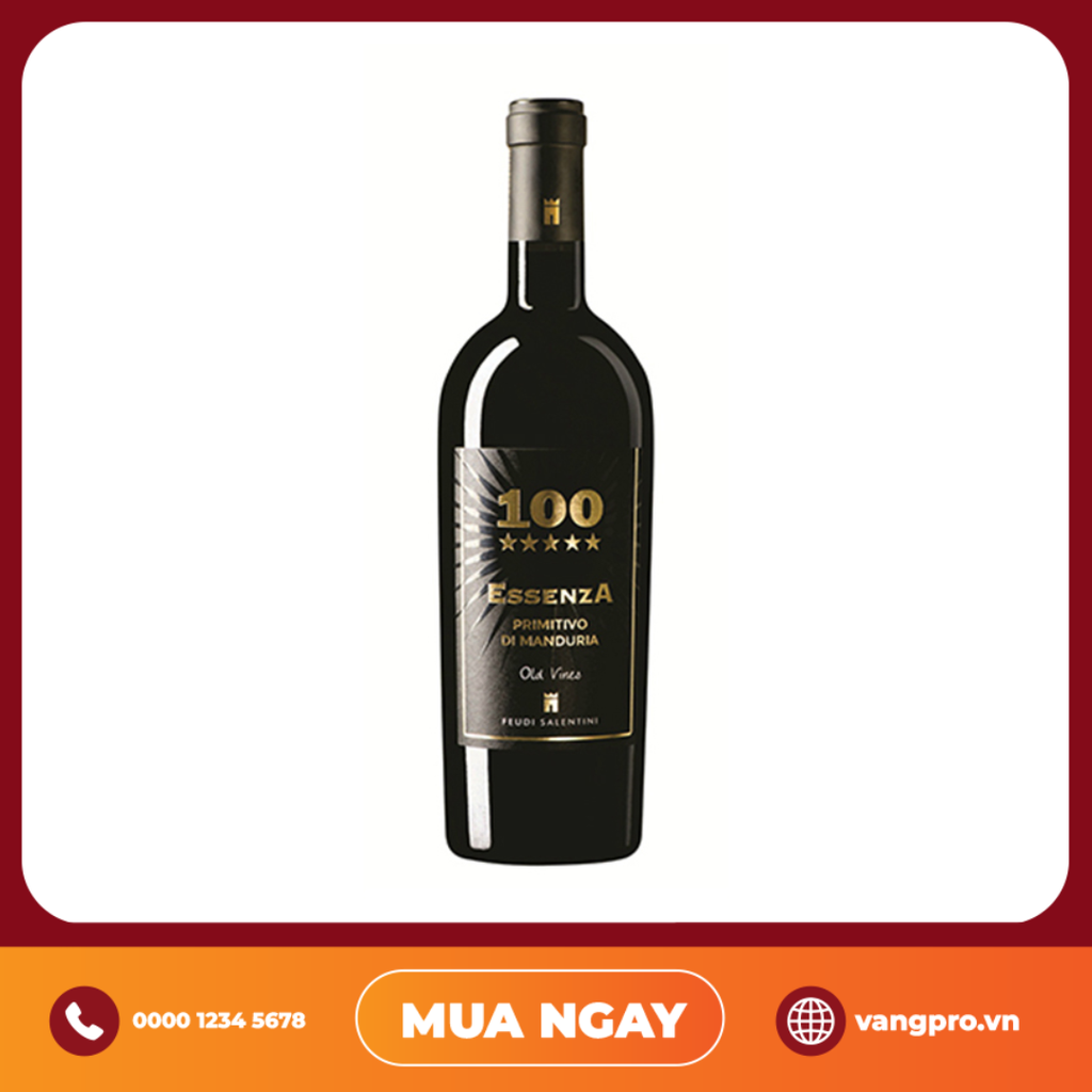 VANG ĐỎ Ý 100 ESSENZA PRIMITIVO DI MANDURIA