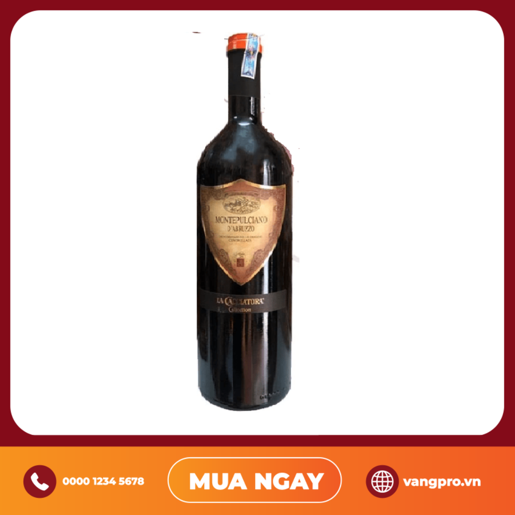VANG ĐỎ Ý MONTEPULCIANO D'ABRUZZO LA CACCIATORA COLLECTION DOC