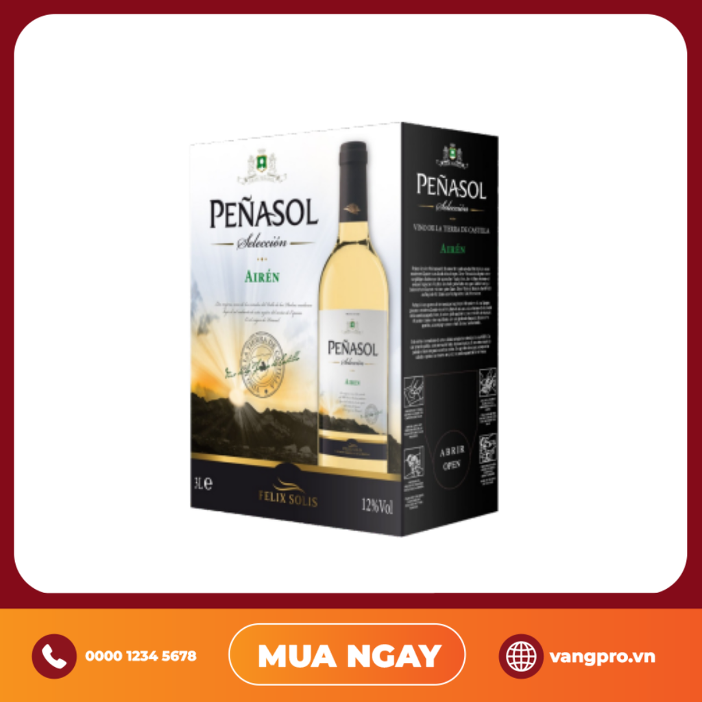 VANG TRẮNG TÂY BAN NHA PENASOL SELECCION AIREN (HỘP 3L)