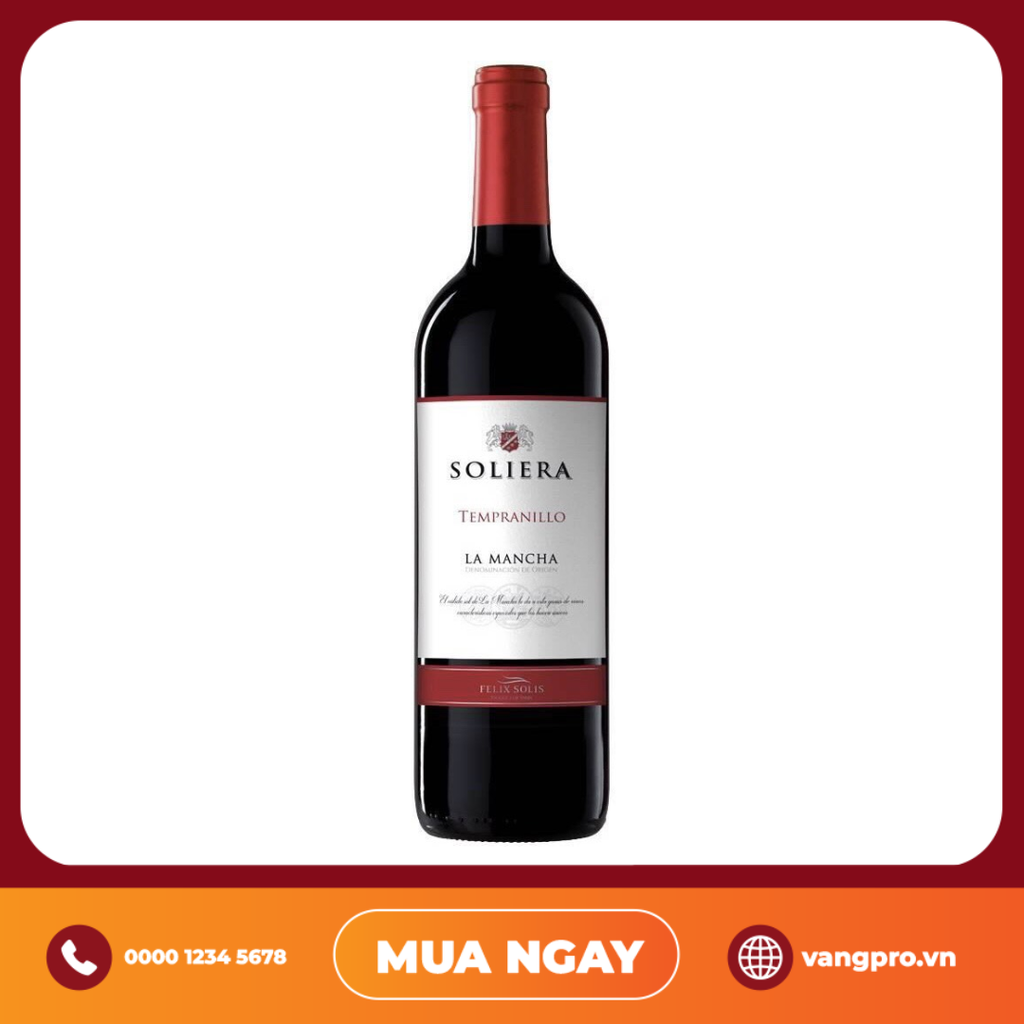 VANG ĐỎ TÂY BAN NHA SOLIERA LA MANCHA TEMPRANILLO