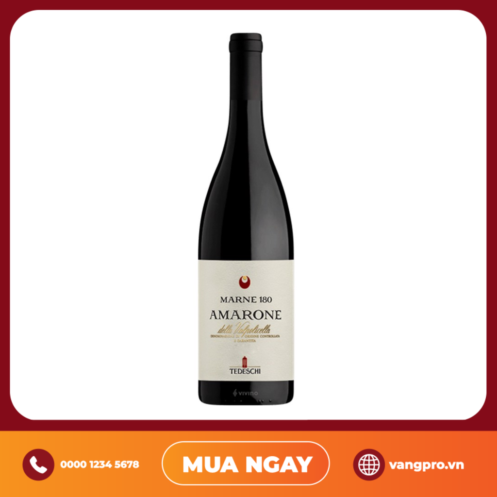 VANG ĐỎ Ý AMARONE MARNE 180 TEDESCHI