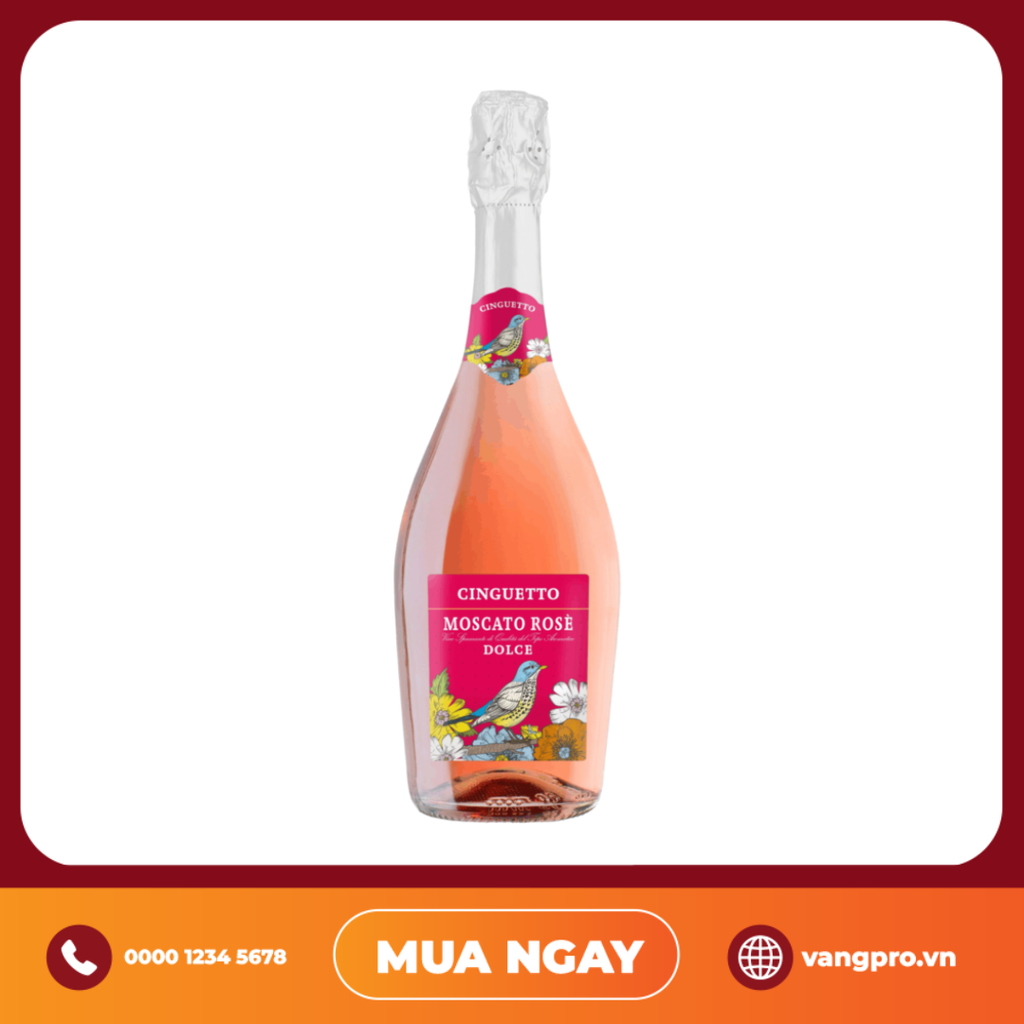 VANG NỔ Ý CINGUETTO MOSCATO ROSE