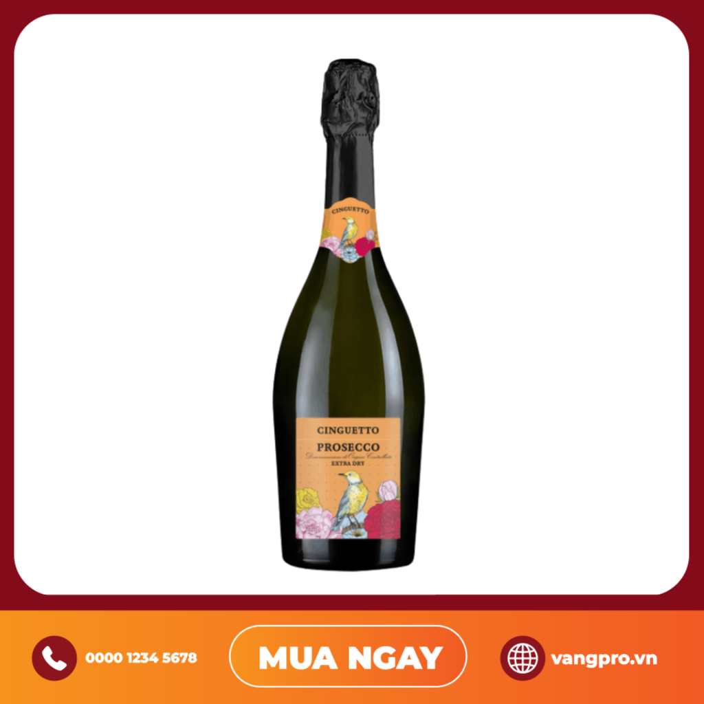 VANG NỔ Ý CINGUETTO PROSECCO EXTRA DRY