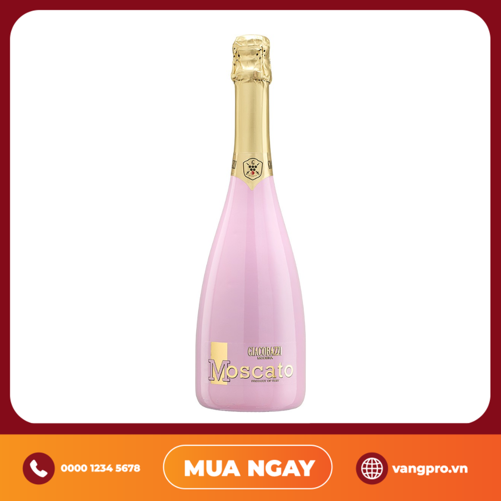VANG NỔ Ý GIACOBAZZI MOSCATO ROSÉ SPUMANTE