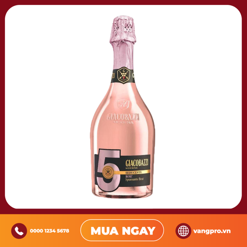 VANG NỔ Ý GIACOBAZZI ROSE SPUMANTE BRUT NUMBER 5