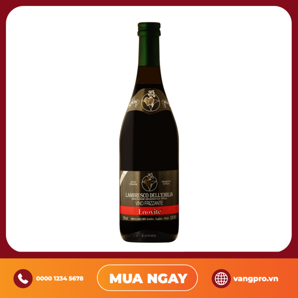 VANG NỔ LAMBRUSCO DELL'EMILIA ENOVITE