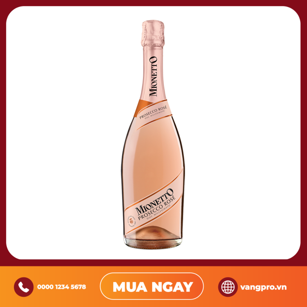 VANG NỔ Ý MIONETTO PROSECCO ROSÉ DOC EXTRA DRY