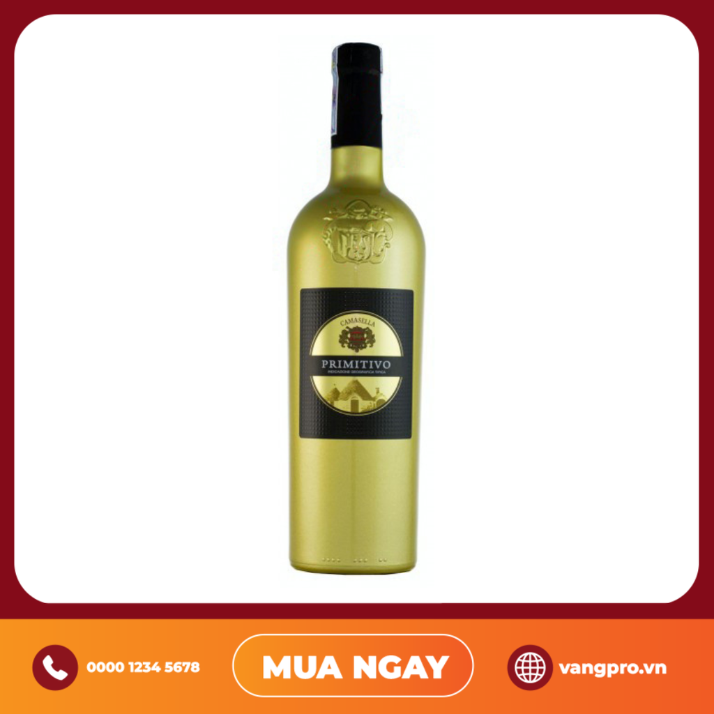 VANG ĐỎ Ý  CAMASELLA PRIMITIVO 2013