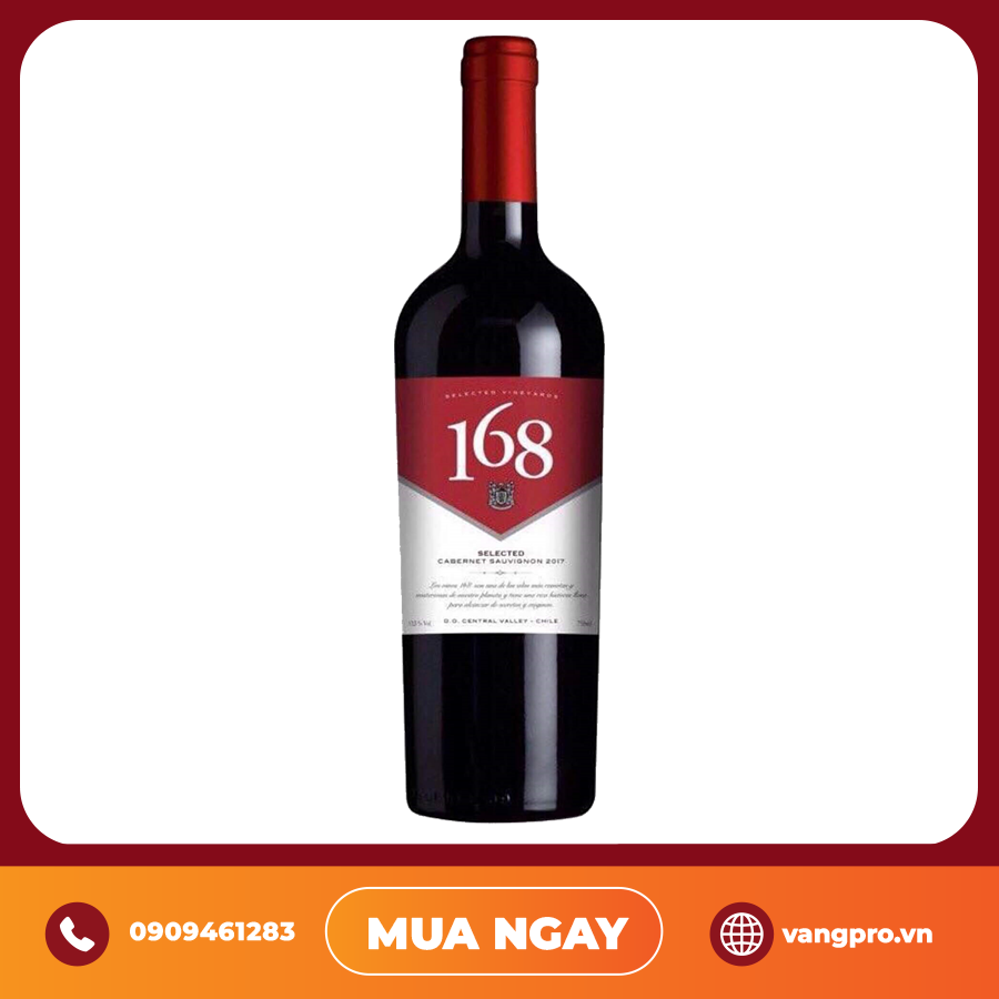 VANG ĐỎ CHILE 168 SELECTED CABERNET SAUVIGNON