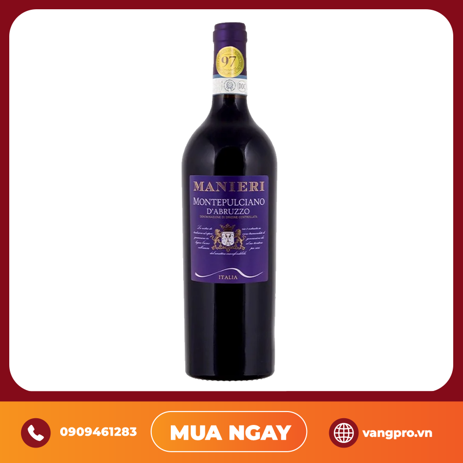 VANG ĐỎ Ý MANIERI MONTEPULCIANO D’ ABRUZZO