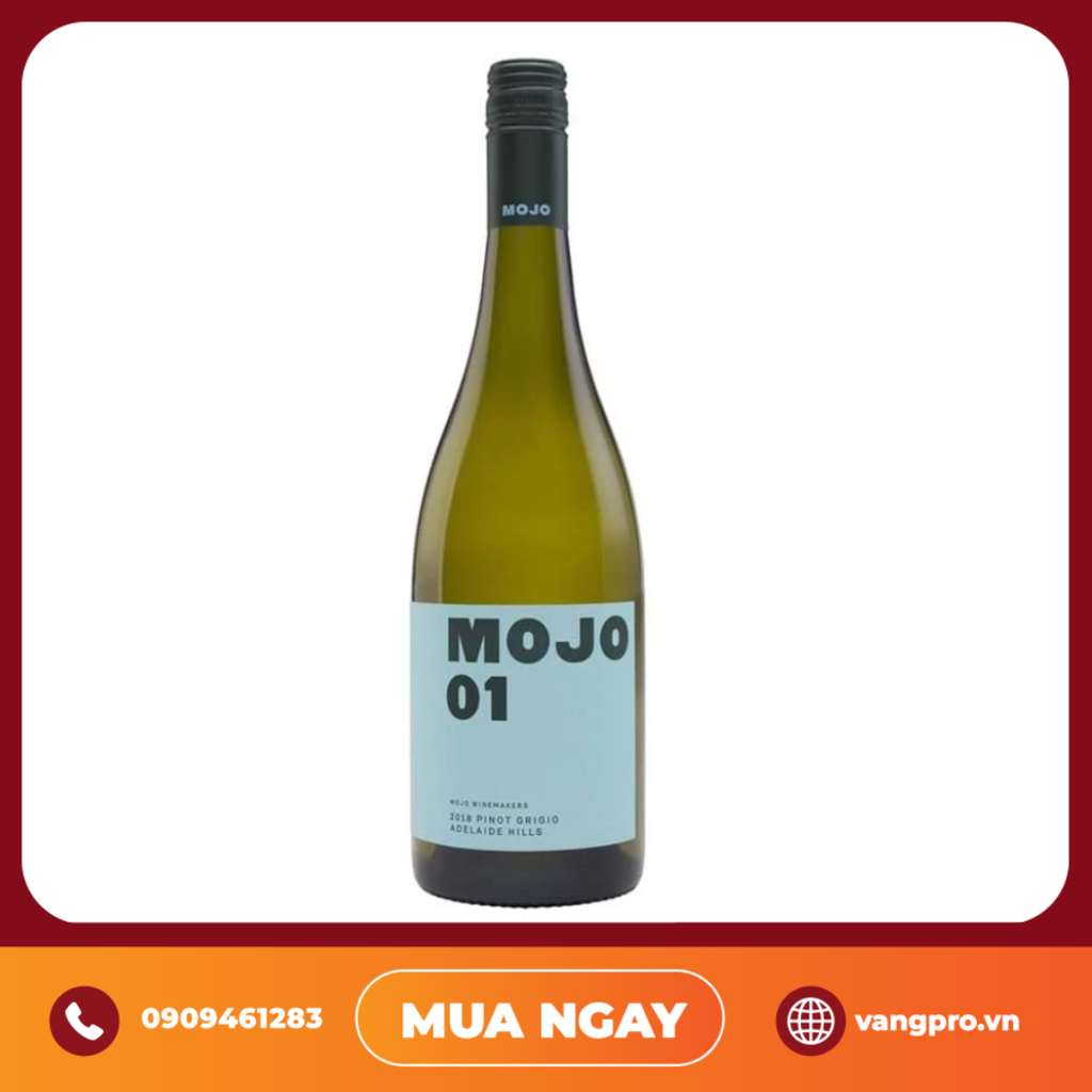 VANG TRẮNG ÚC MOJO 01 PINOT GRIGIO THƯỢNG HẠNG