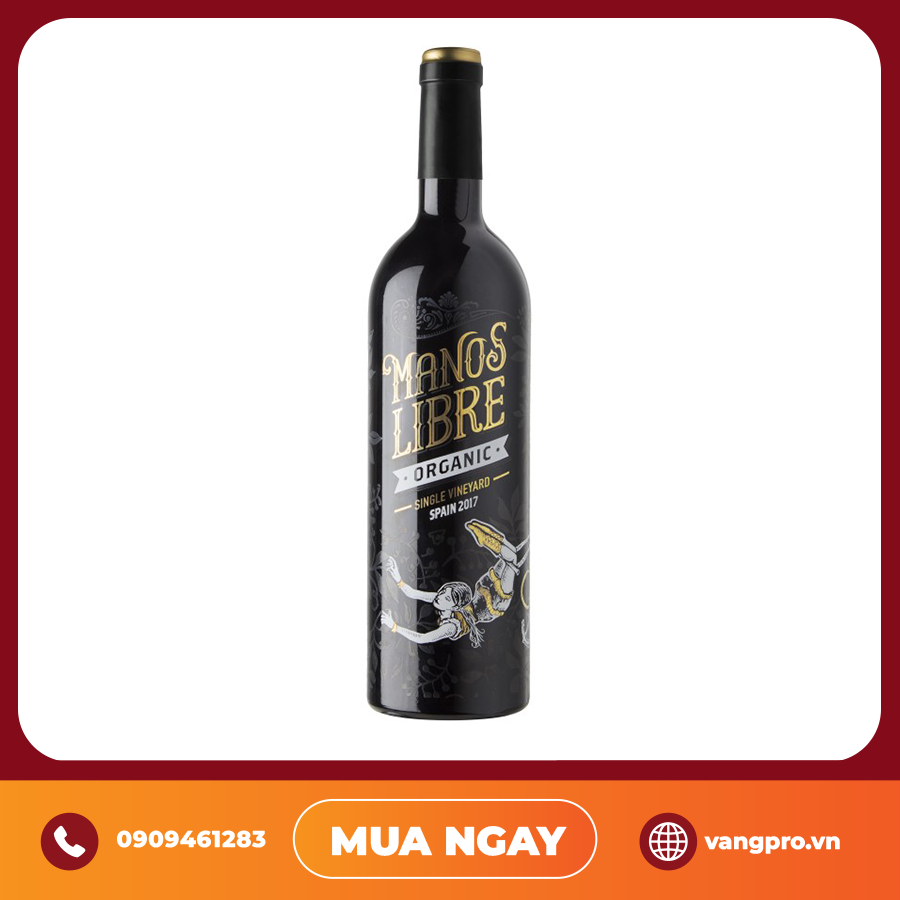 VANG ĐỎ TÂY BAN NHA MANOS LIBRE SINGLE VINEYARD ORGANIC