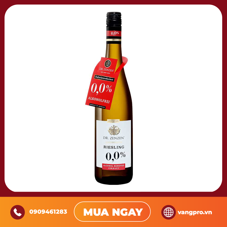 VANG TRẮNG ĐỨC RIESLING KHÔNG CỒN ALKOHOLFRE DR ZENZEN