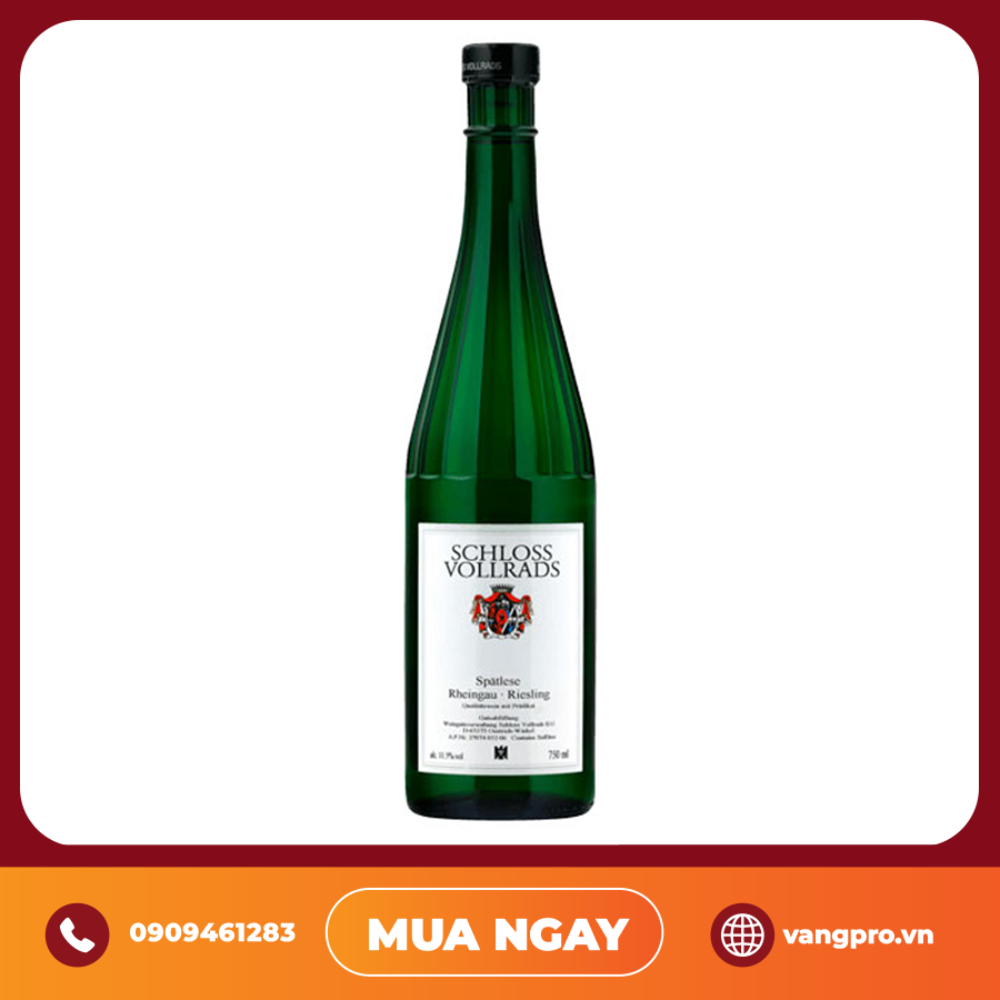 VANG TRẮNG ĐỨC WEINGUT SCHLOSS VOLLRADS RIESLING SPATLESE RHEINGAU