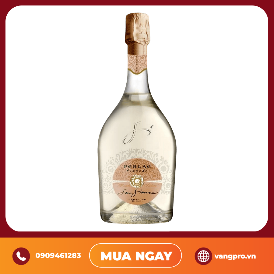 VANG SỦI Ý SAN SIMONE PERLAE BIANCHE MILLESIMATO PROSECCO BRUT