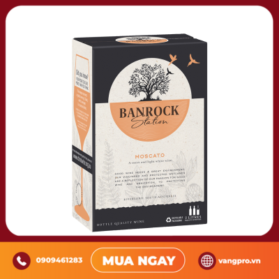 VANG TRẮNG ÚC BANROCK STATION MOSCATO BỊCH 2L