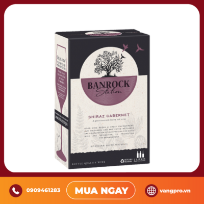 VANG ĐỎ ÚC BANROCK STATION SHIRAZ CABERNET BỊCH 2L