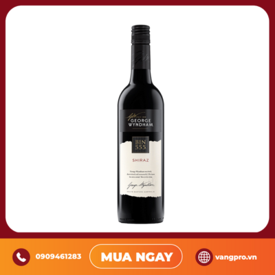 VANG ĐỎ ÚC BIN 555 SHIRAZ GEORGE WYNDHAM 750ML