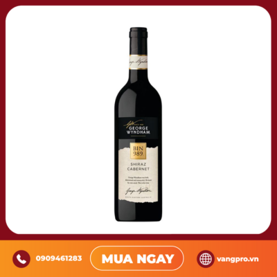 VANG ĐỎ ÚC BIN 989 SHIRAZ CABERNET GEORGE WYNDHAM 750ML