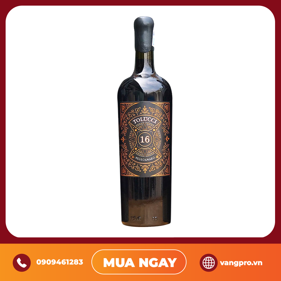 VANG ĐỎ Ý TOLUCCI NEGROAMARO 16% LIMITED