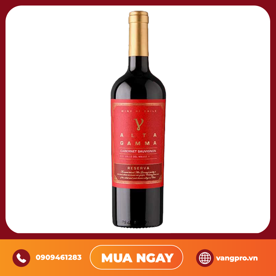 VANG ĐỎ CHILE ALTA GAMMA RESERVA CABERNET SAUVIGNON