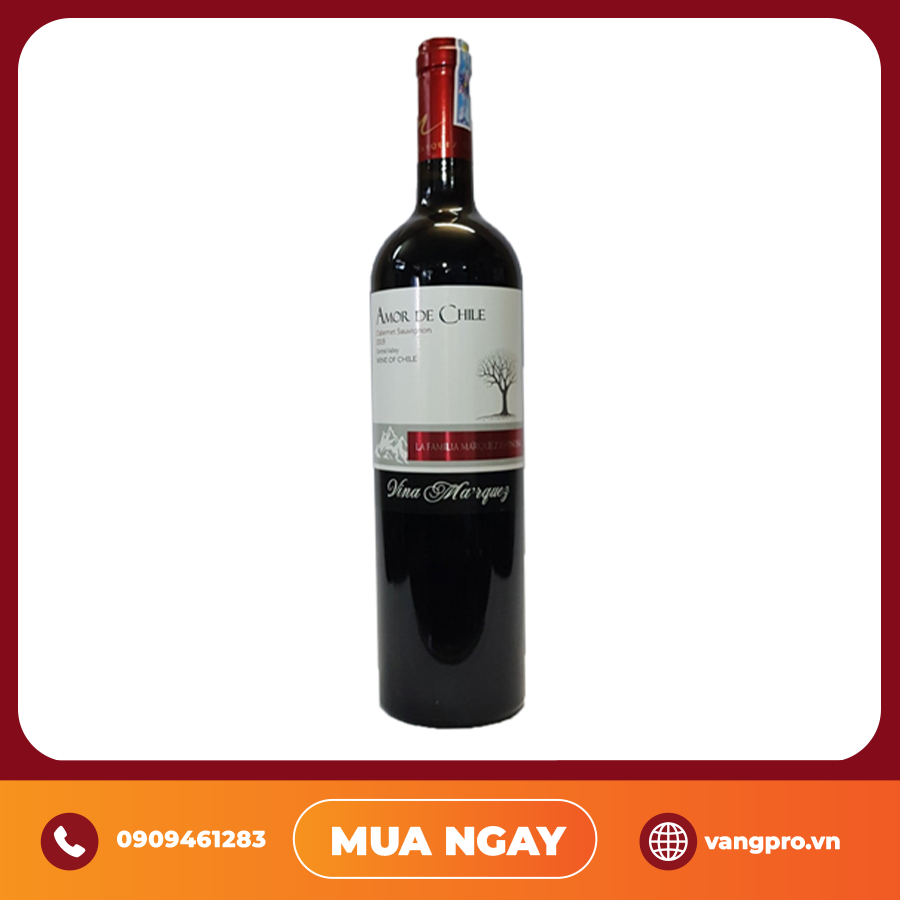 VANG ĐỎ CHILE AMOR DE CABERNET SAUVIGNON