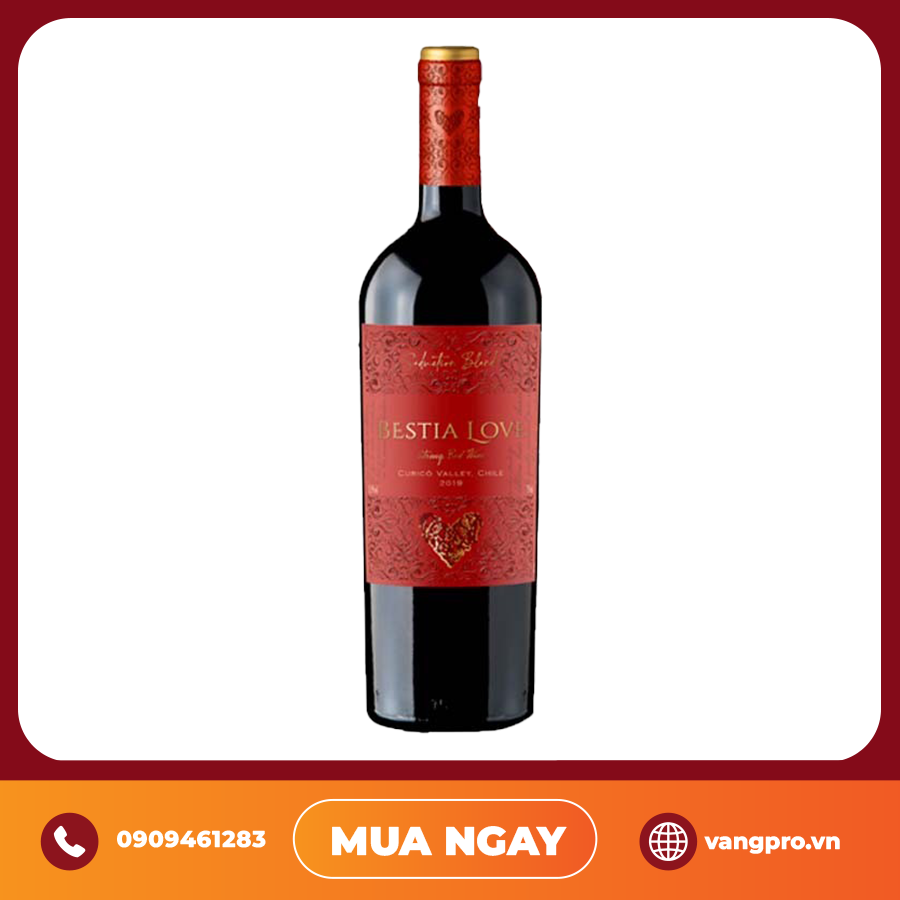 VANG ĐỎ CHILE BESTIA LOVE SEDUCTION BLEND