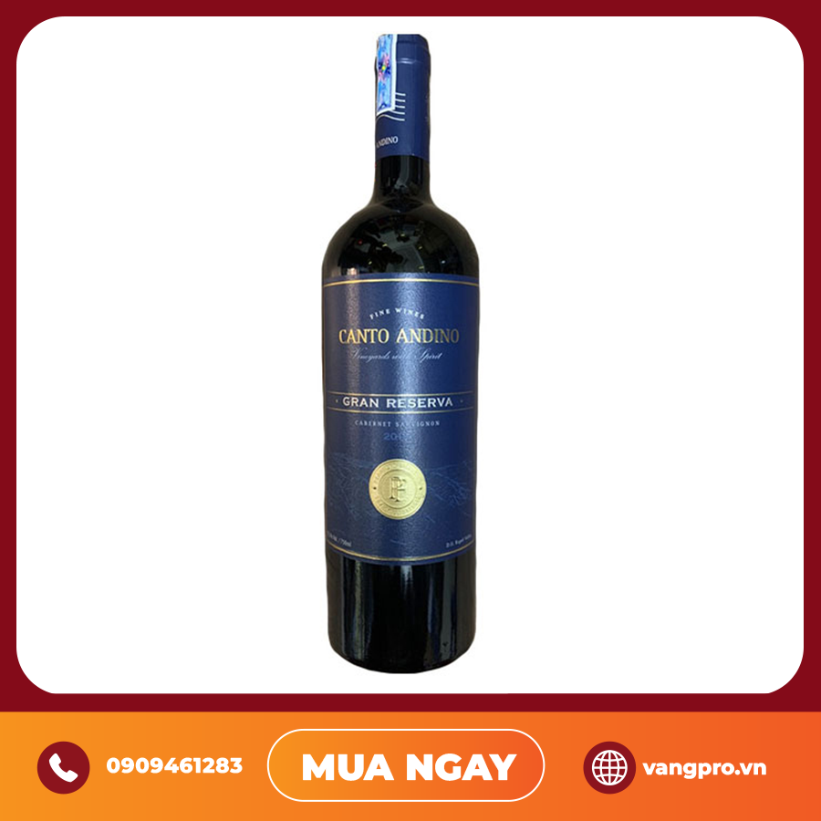 VANG ĐỎ CHILE CANTO ANDINO GRAN RESERVA RAPEL VALLEY