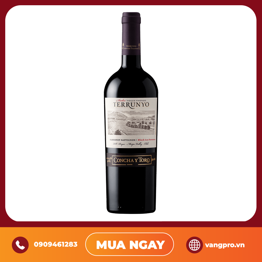 VANG ĐỎ CHILE CONCHA Y TORO TERRUNYO CABERNET SAUVIGNON
