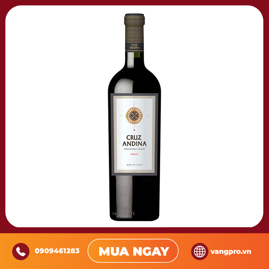 VANG ĐỎ CHILE CRUZ ANDINA MERLOT