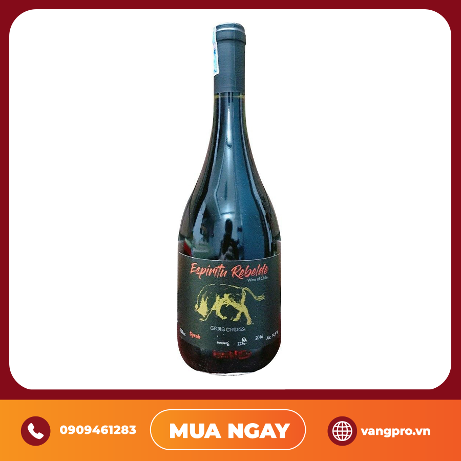 VANG ĐỎ CHILE ESPIRITU REBELDE SYRAH GRAN RESERVA