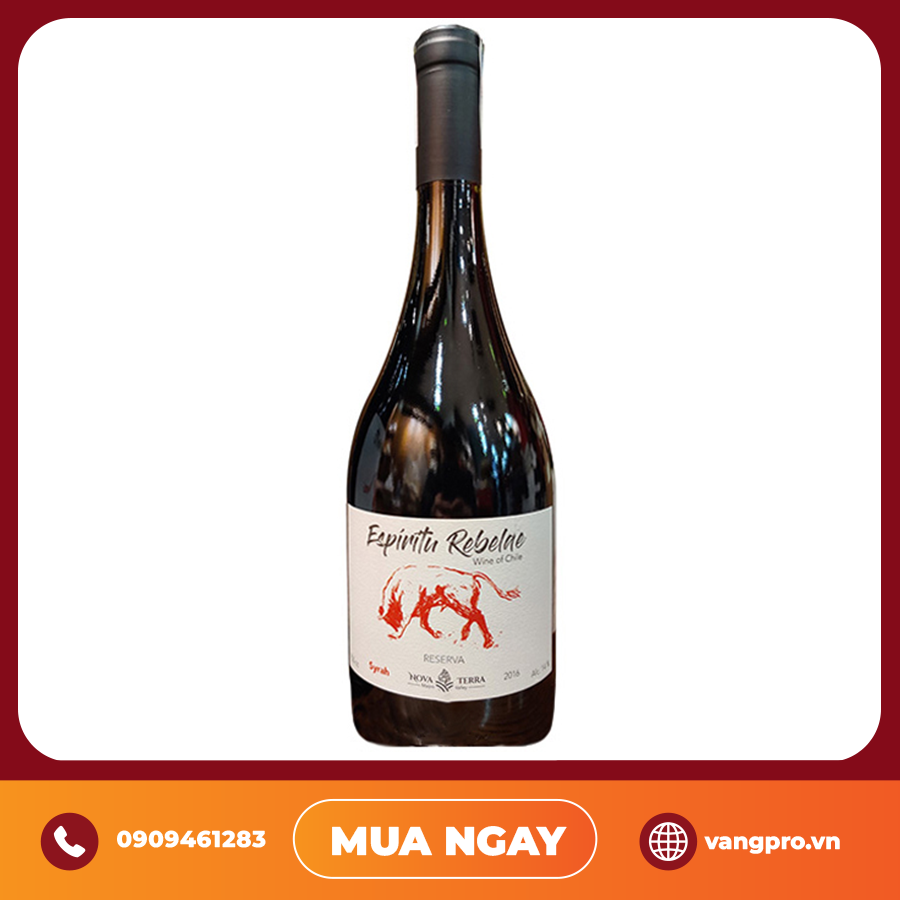 VANG ĐỎ CHILE ESPIRITU REBELDE SYRAH RESERVA