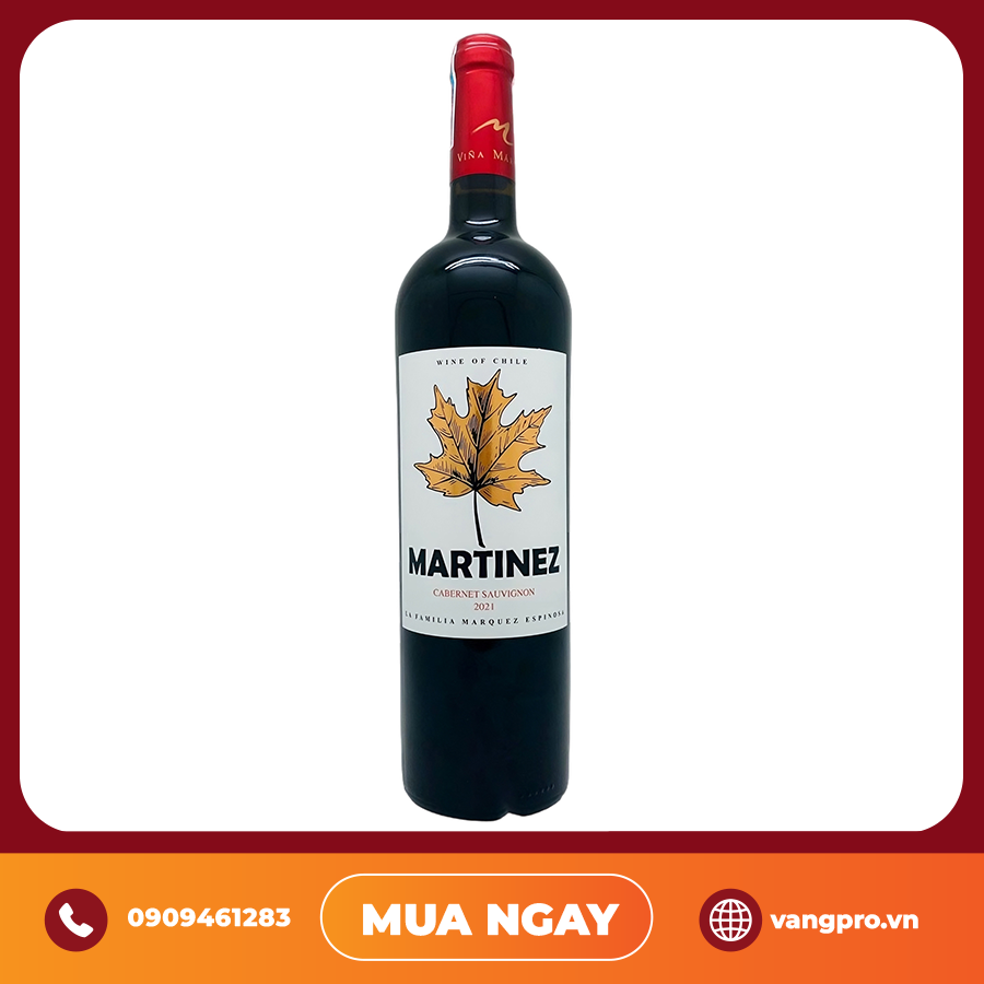 VANG ĐỎ CHILE MARTINEZ CABERNET SAUVIGNON