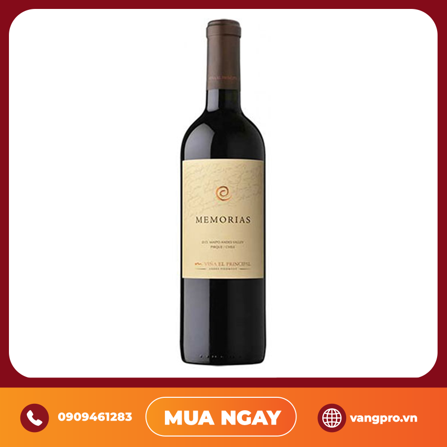 VANG ĐỎ CHILE MEMORIAS VINO EL PRINCIPAL