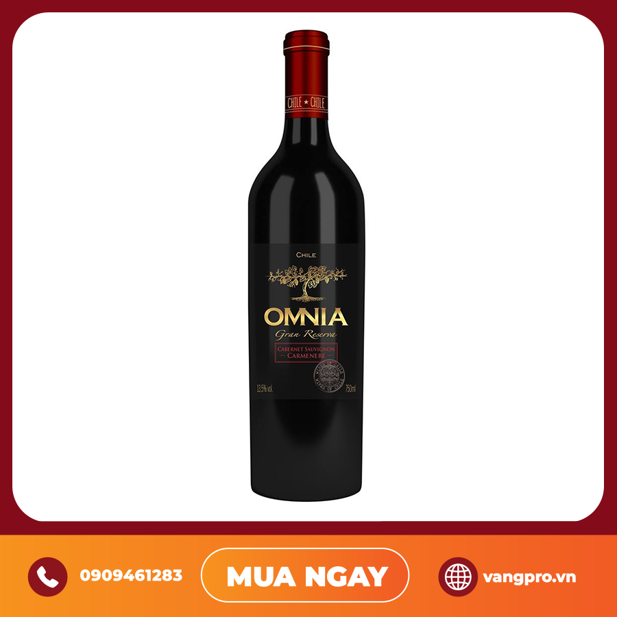 VANG ĐỎ CHILE OMNIA GRAN RESERVA CABERNET SAUVIGNON CARMENERE