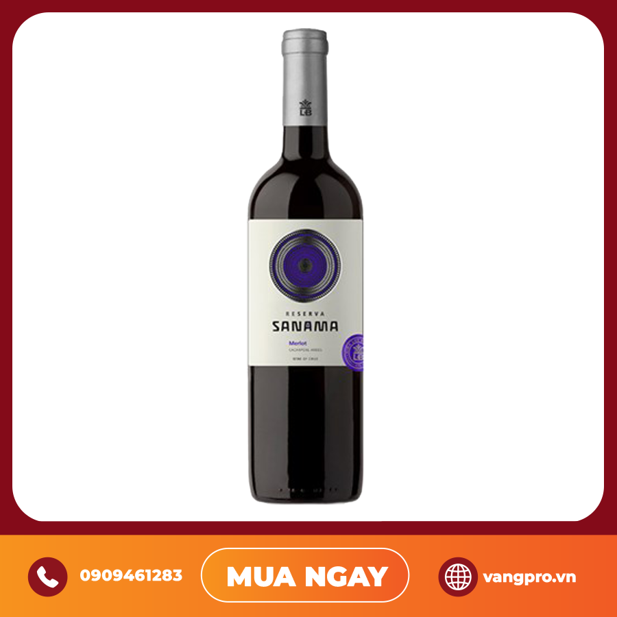 VANG ĐỎ CHILE RESERVA SANAMA MERLOT