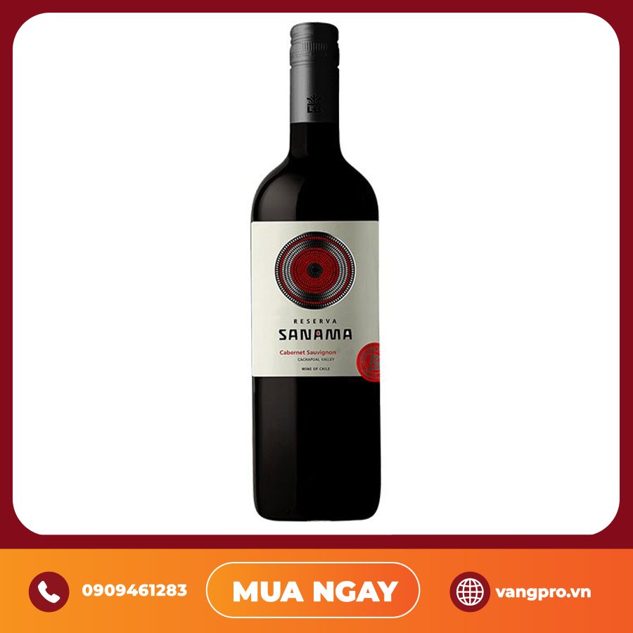 VANG ĐỎ CHILE SANAMA CABERNET SAUVIGNON RAPEL VALLEY