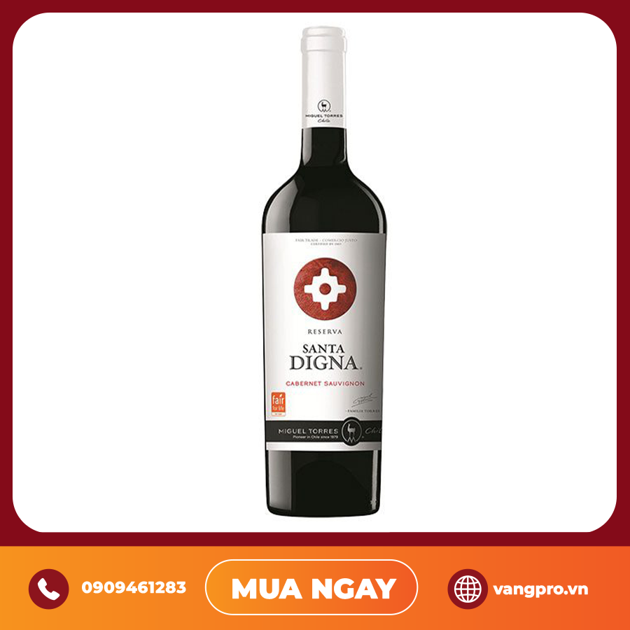 VANG ĐỎ CHILE SANTA DIGNA RESERVA CABERNET SAUVIGNON