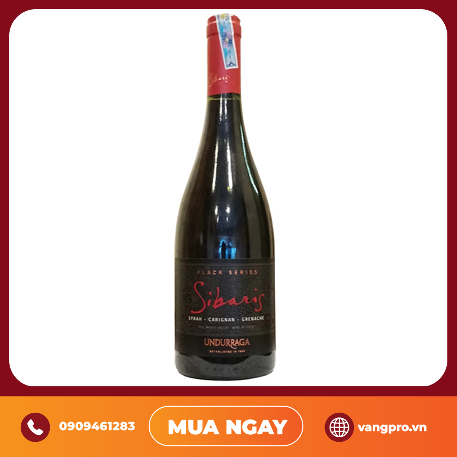 VANG ĐỎ CHILE SIBARIS BLACK SERIES UNDURRAGA BLEND