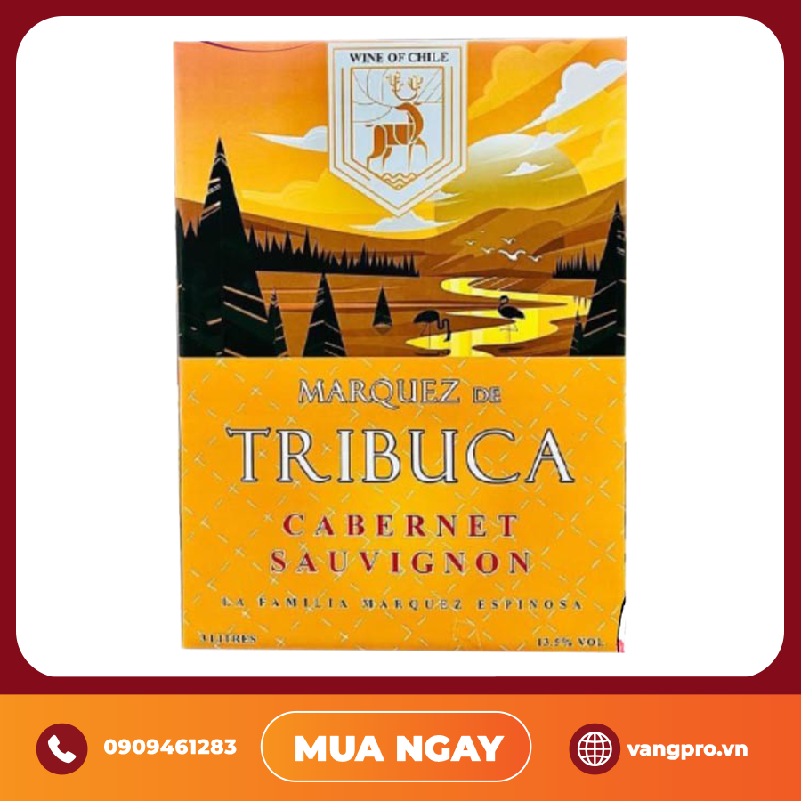 VANG ĐỎ CHILE TRIBUCA CABERNET SAUVIGNON