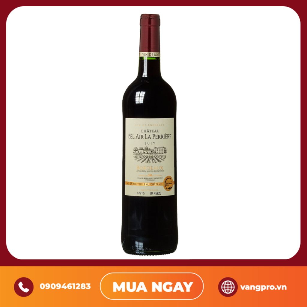 VANG ĐỎ PHÁP CHATEAU BEL AIR LA PERRIERE BORDEAUX