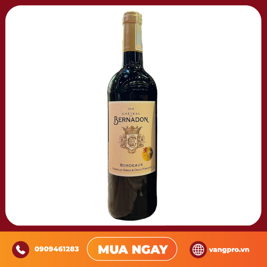 VANG ĐỎ PHÁP CHATEAU DE BERNADON BORDEAUX