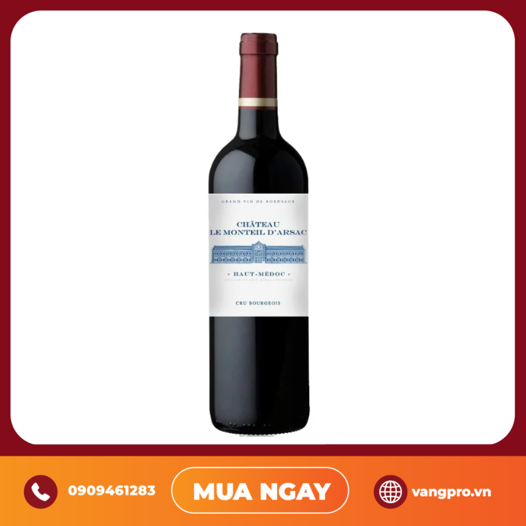 VANG ĐỎ PHÁP CHÂTEAU LE MONTEIL D’ARSAC HAUT-MÉDOC 2012
